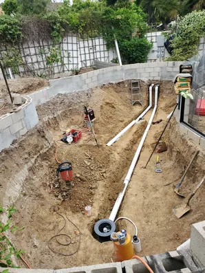 Window Koi pond construction-2